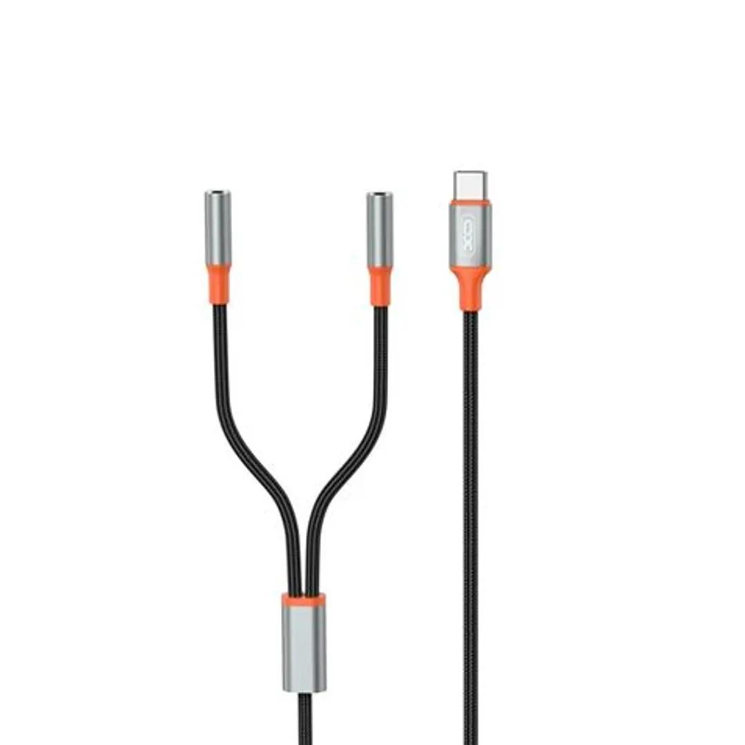 XO Divisor de Audio Estereo Bidireccional - Ideal para Usar 2 Auriculares a La Vez - Cable 1M - Color Negro 1