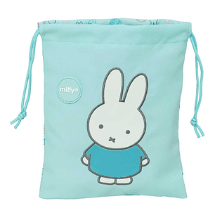 Safta Miffy Friends Minisaco con Cordon de 1L - Material Reciclado - Resistente al Agua - 200x250mm - Color Azul Claro
