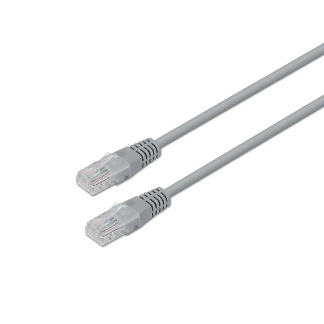 Aisens Cable de Red Latiguillo RJ45 LSZH Cat.6 UTP AWG24 - 15m - Libre de Halogenos - 10/100/1000 Mbit/s - Color Gris 1