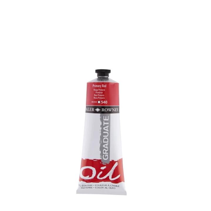 Daler Rowney Graduate Pintura al Oleo - Tubo de Aluminio - 220ml - Color Rojo Primario 1