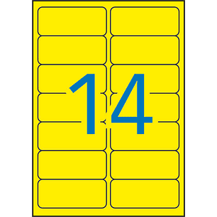 Apli Etiquetas Amarillas Permanentes 99.1 x 38.1mm 20 Hojas