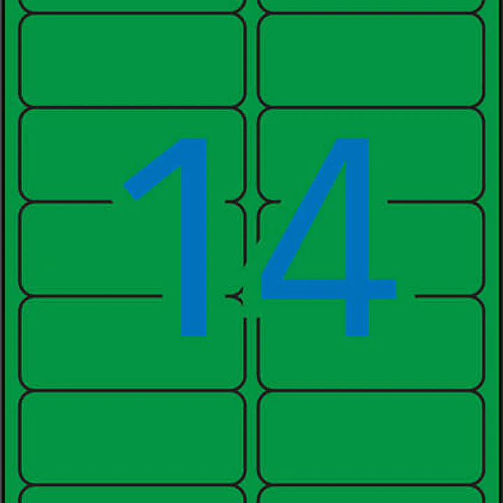 Apli Etiquetas Verdes Permanentes 99.1 x 38.1mm 20 Hojas 1