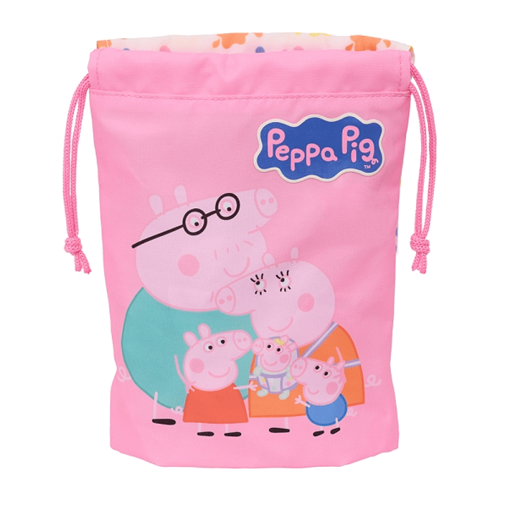 Safta Peppa Pig Baby Pig Minisaco con Cordon de 1L - 200x250mm - Color Rosa 1