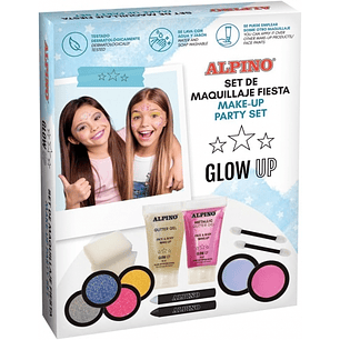 Alpino Set de Maquillaje Fiesta Glow Up - Se Lava con Agua y Jabon - Testado Dermatologicamente - Colores Surtidos