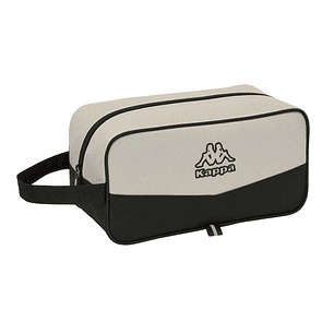 Safta Kappa Grey Zapatillero - Asa Lateral - 6L - Ligero y Resistente - Organiza Calzado - 290x140x150mm - Color Negro y Gris