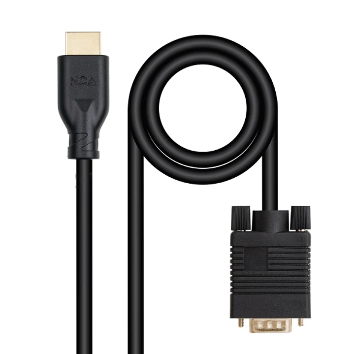 Nanocable Cable Conversor VGA a HDMI - VGA/M-HDMI/M -  1.8m - Color Negro 1