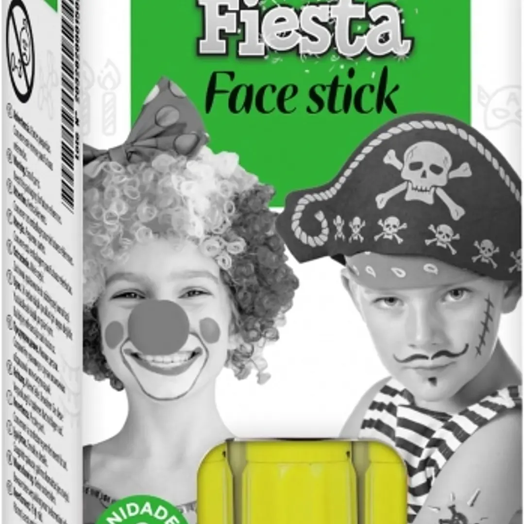 Alpino Fiesta Face Stick Pack con 6 Barritas de Pintura Facial - Sistema Retractil Giratorio - Se Lava con Agua - Testado Dermatologicamente - Color A 1