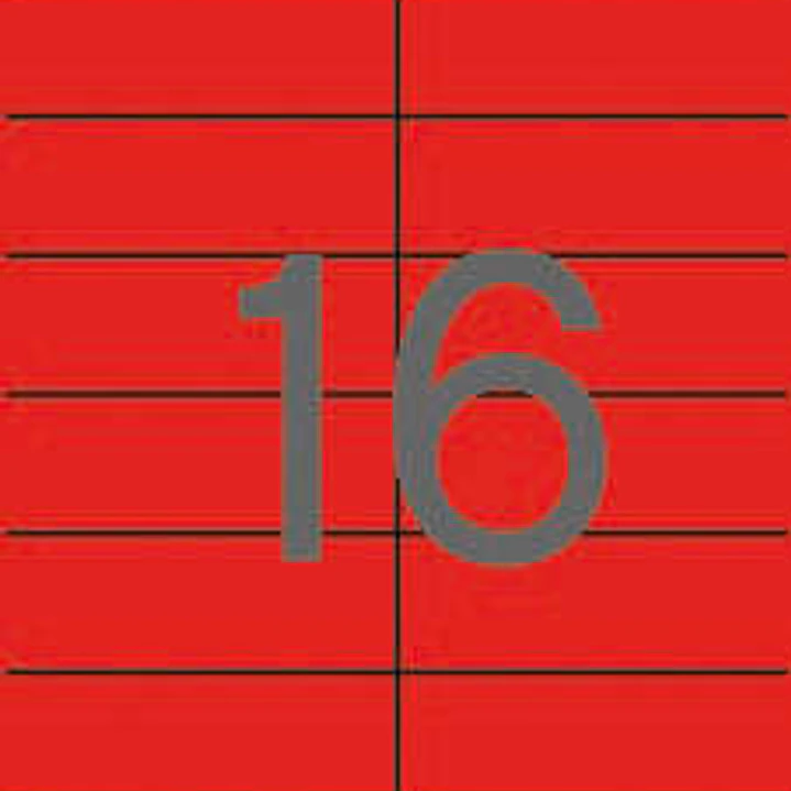 Apli Etiquetas Rojas Permanentes 105.0 x 37.0mm 20 Hojas 1