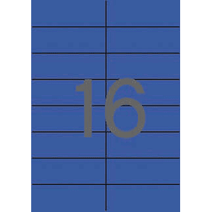 Apli Etiquetas Azules Permanentes 105.0 x 37.0mm 20 Hojas