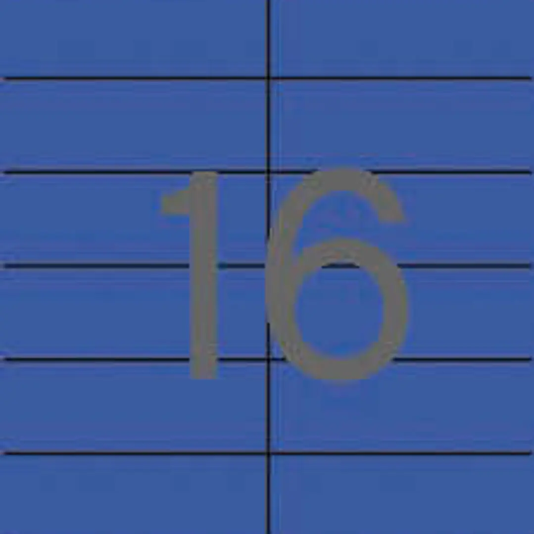 Apli Etiquetas Azules Permanentes 105.0 x 37.0mm 20 Hojas 1