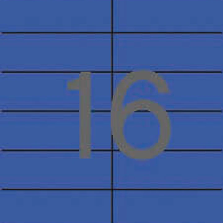 Apli Etiquetas Azules Permanentes 105.0 x 37.0mm 20 Hojas 1