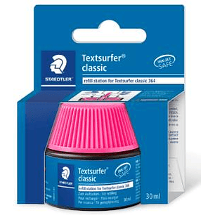 Staedtler Bote de Tinta para Recarga Marcador Textsurfer 364 - Capacidad 30ml - Color Rosa