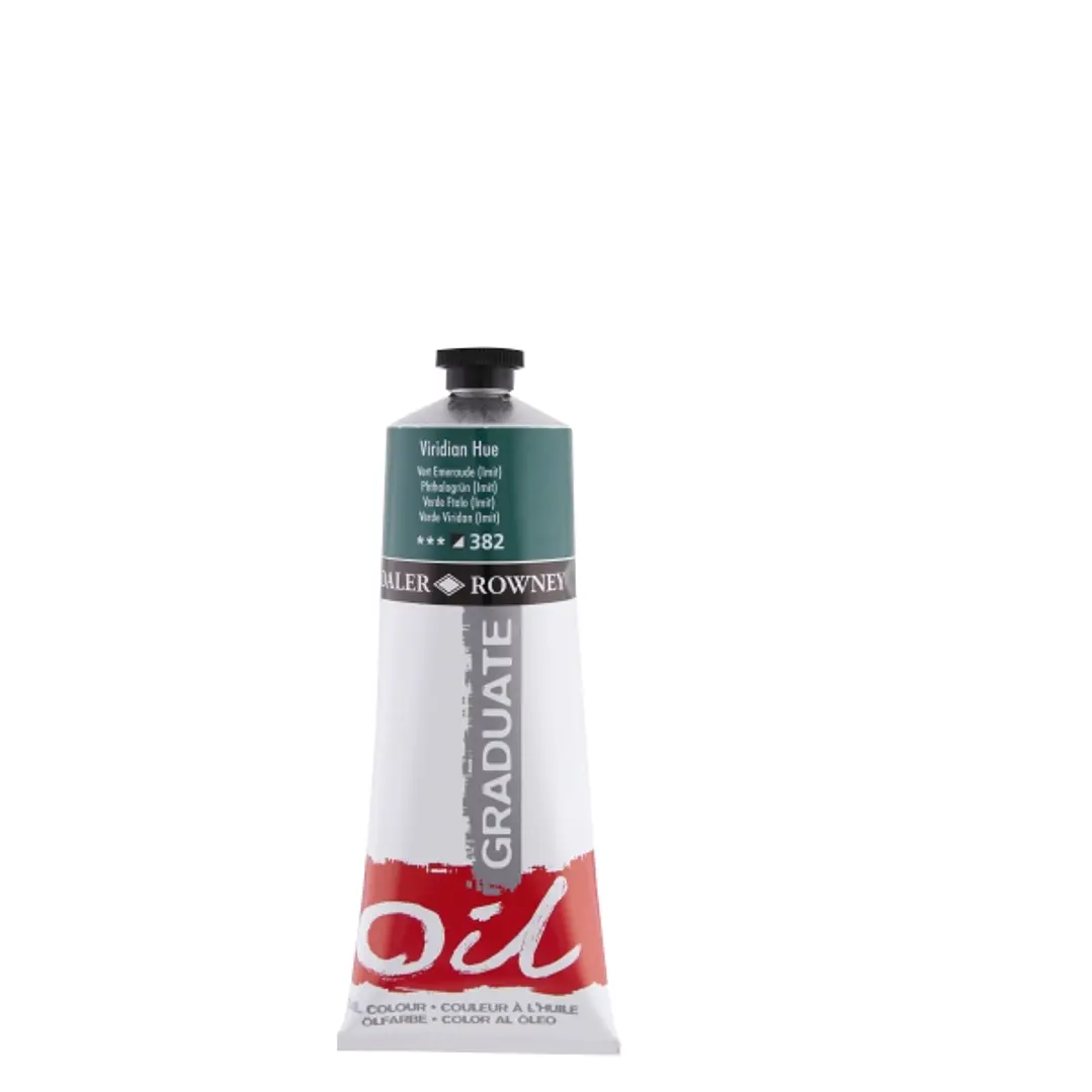 Daler Rowney Graduate Pintura al Oleo - Tubo de Aluminio - 220ml - Color Viridiano 1