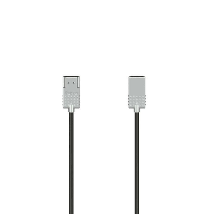 Hama Essential Cable HDMI 4K Macho - Longitud 1m - Soporta ARC - Ethernet - Velocidad hasta 18Gbps - Blindaje Completo - Color Negro y Plata 1