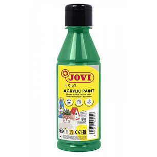 Jovi Jovidecor Acryl Pintura Acrilica - Acabado Satinado - Alto Poder Cubriente - Facil Aplicacion - Multiusos - Resistente al Agua y Jabon - Color Ve