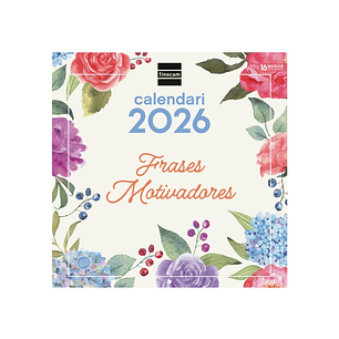 Finocam Calendario de Pared en Catalan - Anual 2026 - Imagenes Variadas - 300x300mm - Espacio para Escribir - Tematica de Frases Motivadoras