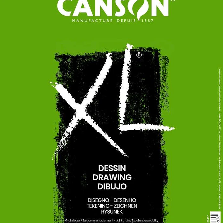 Canson XL Dessin Ligero Bloc de Dibujo con 50 Hojas A4 - Espiral Microperforado - 21x29.7cm - 160g - Color Blanco 1