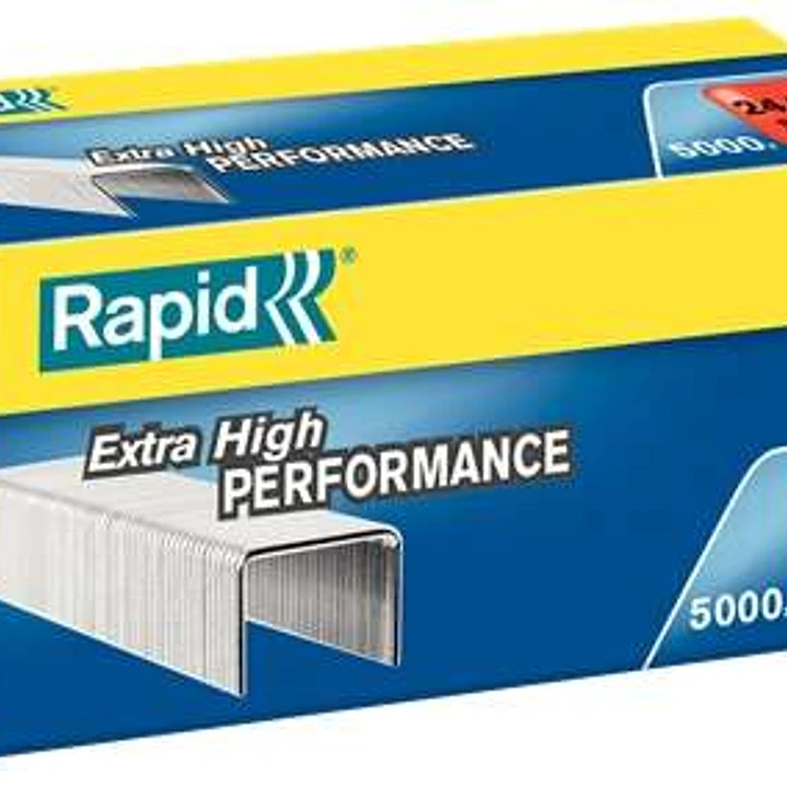 Rapid Super Strong Caja de 5000 Grapas 24/8+ - Hasta 50 Hojas - Alambre Galvanizado Superreforzado - Patilla de 8,5mm 1