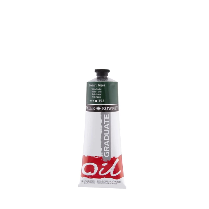 Daler Rowney Graduate Pintura al Oleo - Tubo de Aluminio - 220ml - Color Verde Hooker 1