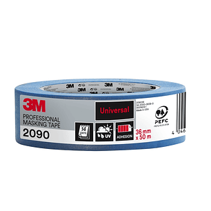 3M Cinta de Enmascarar Profesional - Multisuperficie - 36mm x 50m - 100% PEFC - Color Azul