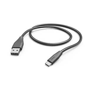 Hama Cable USB - Longitud 1.5m - USB-A Macho - USB-C Macho - Velocidad hasta 480Mbps - Niquelado - Color Negro