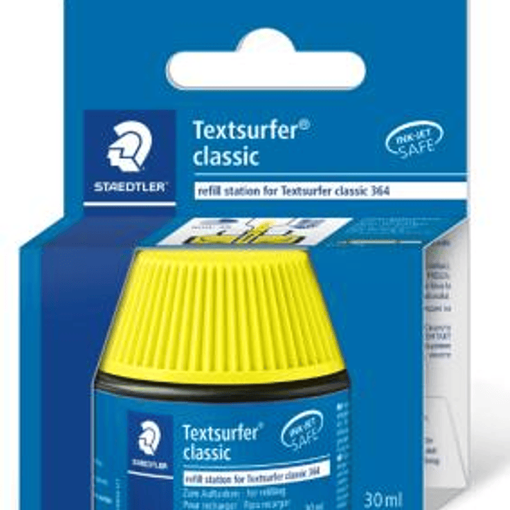 Staedtler Bote de Tinta para Recarga Marcador Textsurfer 364 - Capacidad 30ml - Color Amarillo 1
