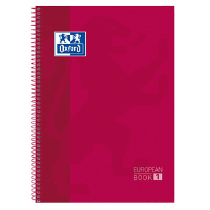 Oxford School Classic Europeanbook 1 A4+ Tapa Extradura - Tamaño A4+ - Tapa Resistente Extradura - 80 Hojas - Color Rojo