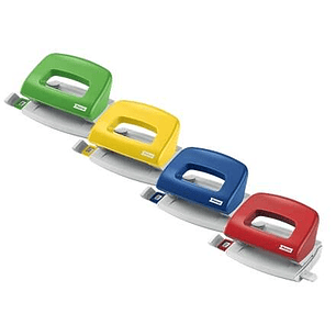 Petrus 50 Taladro Perforador Portatil - Hasta 10 Hojas - Marcas de Formato - Punzones 5.5mm - Colores Surtidos