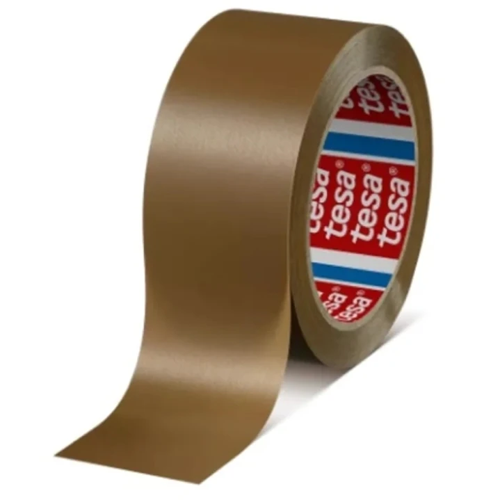 Tesa 4100 Precinto de Embalar Resistente 50mm x 66 Metros - PVC Rugoso - Adhesivo Potente - Color Marron 1