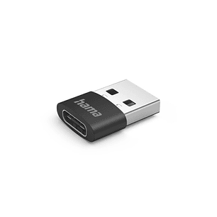 Hama Pack de 3 Adaptadores USB - USB-A Macho - USB-C Macho - Velocidada hasta 480Mbit/S - Color Negro