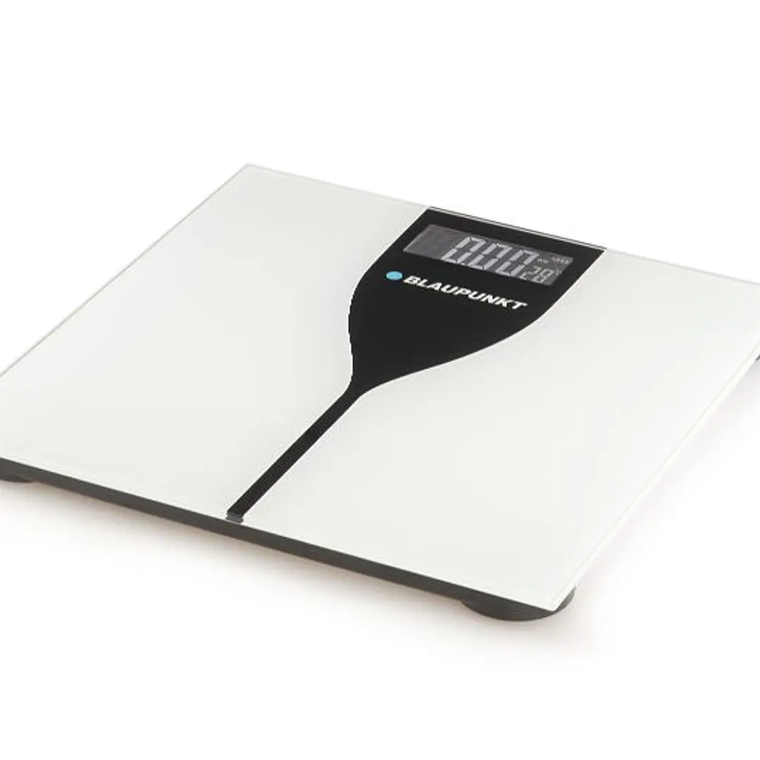 Blaupunkt Bascula Corporal - Capacidad 180kg - Pantalla Digital - Vidrio Templado - Encendido y Apagado Automatico - Color Blanco y Negro 1