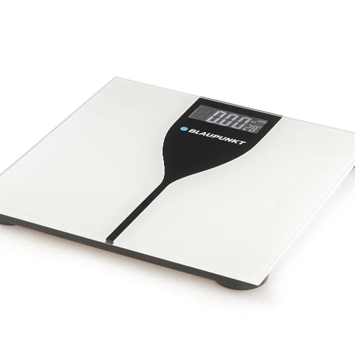 Blaupunkt Bascula Corporal - Capacidad 180kg - Pantalla Digital - Vidrio Templado - Encendido y Apagado Automatico - Color Blanco y Negro 1