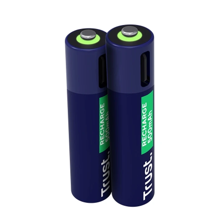 Trust Pack de 2 Pilas Recargables 500 mAh AAA 1