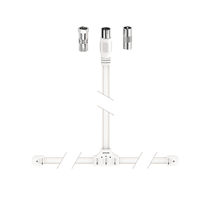 Hama Essential Antena Dipolo DAB+ - Cable Coaxial de 1.75m - Color Blanco