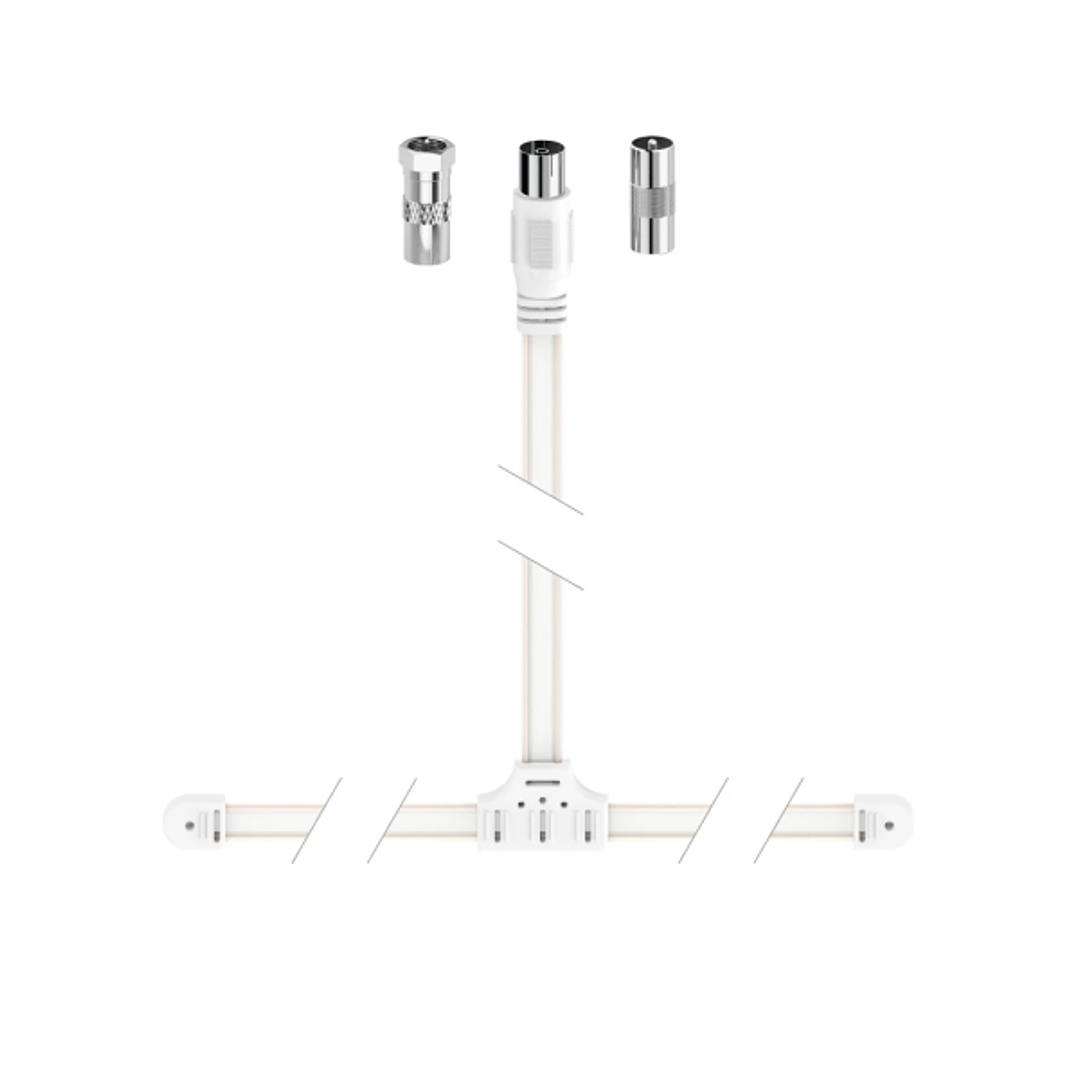 Hama Essential Antena Dipolo DAB+ - Cable Coaxial de 1.75m - Color Blanco 1