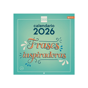 Finocam Calendario de Pared - Anual 2026 - Imagenes Variadas - 300x300mm - Espacio para Escribir - Tematica de Frases Inspiradoras