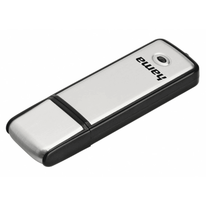 Hama Fancy Memoria Pendrive USB 2.0 con Tapa - 128GB de Capacidad - 15Mb/s de Transferencia - Aluminio Cepillado - 20x66x8mm - Color Negro y Plata 1