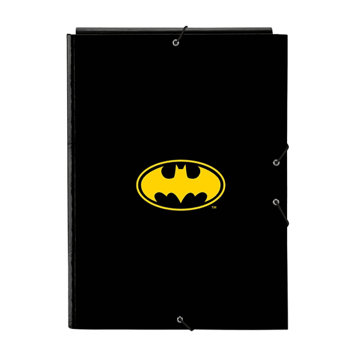 Safta Batman Game Over Carpeta con 3 Solapas - Tapas Duras Forradas - Formato Folio - Cierre con Gomas - 260x25x335mm - Color Negro 1