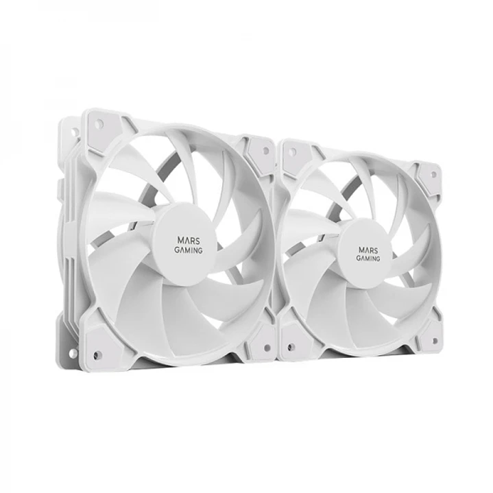 Mars Gaming MF-PWMX2 Ventilador - Ventilacion Superior - Silencio Absoluto - Libre de Vibraciones - Sistema PWM - Duradero 60,000 Horas - Color Blanco 1