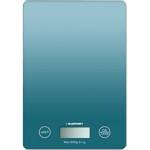 Blaupunkt Bascula de Cocina Digital 5kg con Plataforma de Cristal - Pantalla LCD - Funcion Tara - Alta Precision 1g - Autoapagado y Indicadores de Sob
