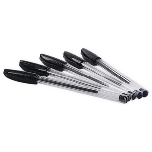 MKtape Pack de 36 Boligrafos Triangulares de Bola - Punta Redonda de 1.0mm - Escritura Suave - Color Negro