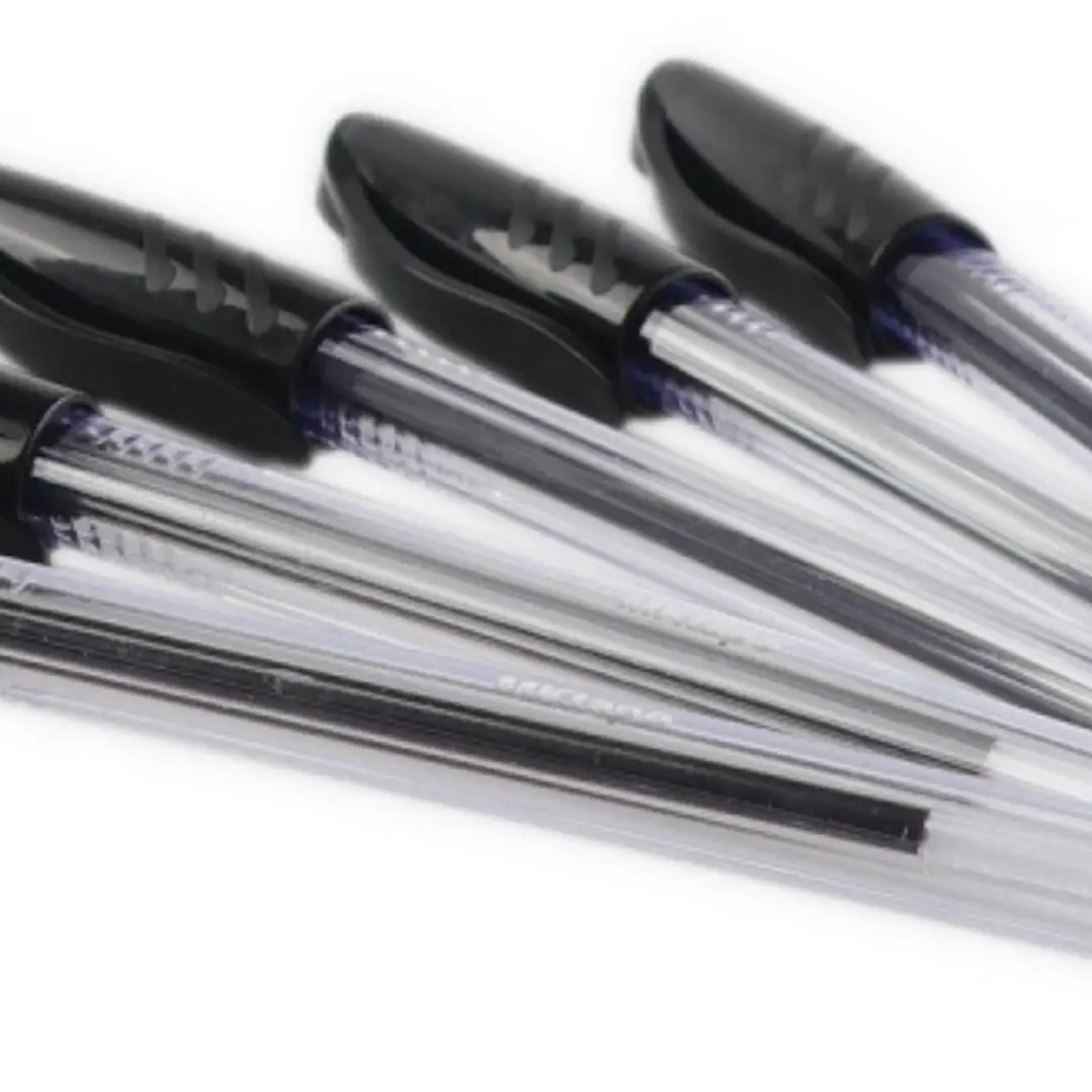 MKtape Pack de 36 Boligrafos Triangulares de Bola - Punta Redonda de 1.0mm - Escritura Suave - Color Negro 1