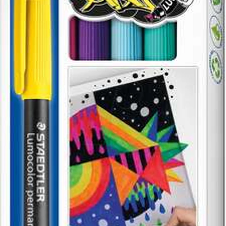 Staedtler Lumocolor 318 C6 Pack de 6 Rotuladores Permanentes - Trazo de 0.6mm Aprox - Secado Rapido - Colores Surtidos 1