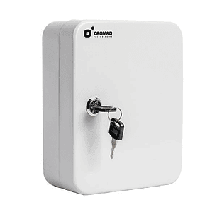 Cromad CR1227 Armario de Seguridad Para Llaves - Cerradura de Llave - 20 Ganchos Metalicos - Instalacion Mural Sencilla - Color Blanco