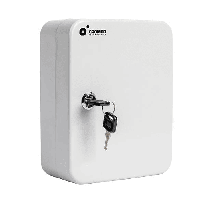 Cromad CR1227 Armario de Seguridad Para Llaves - Cerradura de Llave - 20 Ganchos Metalicos - Instalacion Mural Sencilla - Color Blanco 1