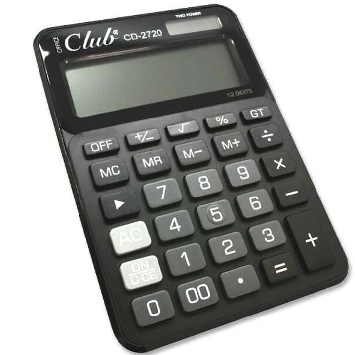 Ingraf CD-2720-12 Calculadora de 12 Digitos - 4 Teclas de Memoria - Tecla de Doble Cero - Calculo de Porcentaje - Tecla de Suma Extragrande - Tecla de 1