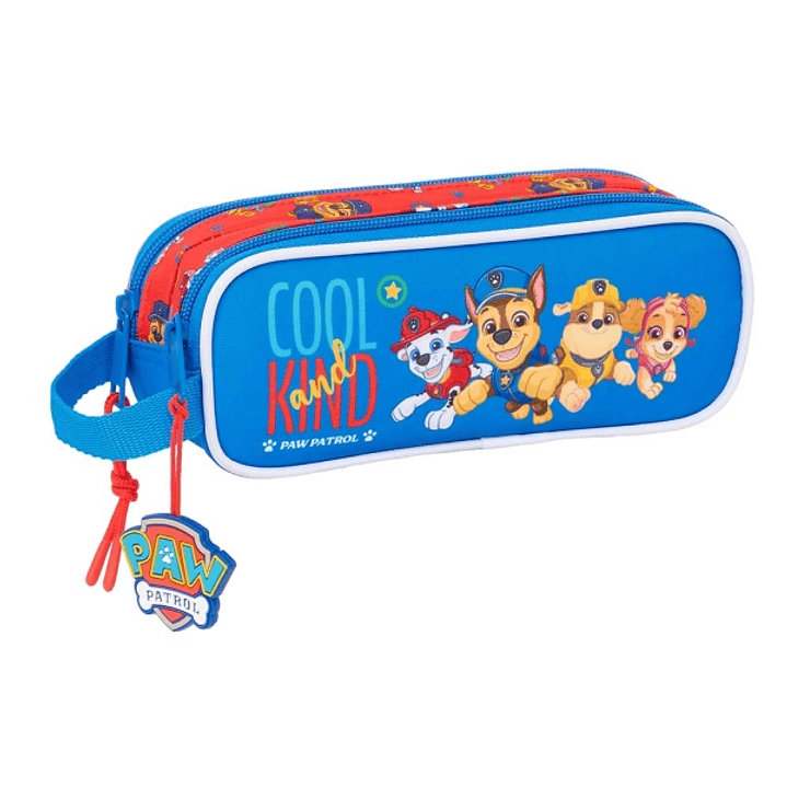 Safta Paw Patrol Cool Portatodo - 2 Compartimentos con Cremalleras - Asa Lateral - 1L - 210x60x80mm - Color Azul 1