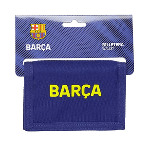 Safta F.C.Barcelona Billetera - 1 Compartimento - Monedero con Cremallera - Cierre de Velcro - 12.5x9.5x1cm - Color Rojo y Azul