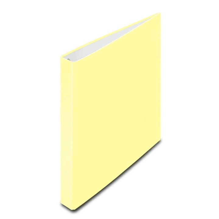 Hama Carpeta de 4 Anillas Lomo de 39mm - Tapa Plastificada - 29x32.5cm - Color Amarillo 1