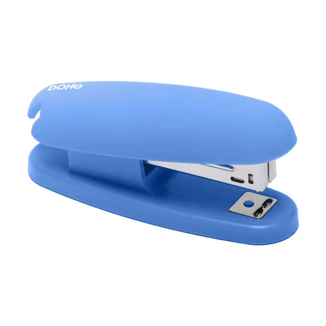 Dohe Grapadora de Sobremesa con Tacto Soft Touch - Grapa hasta 20 Hojas - Carga Superior - Color Azul 1